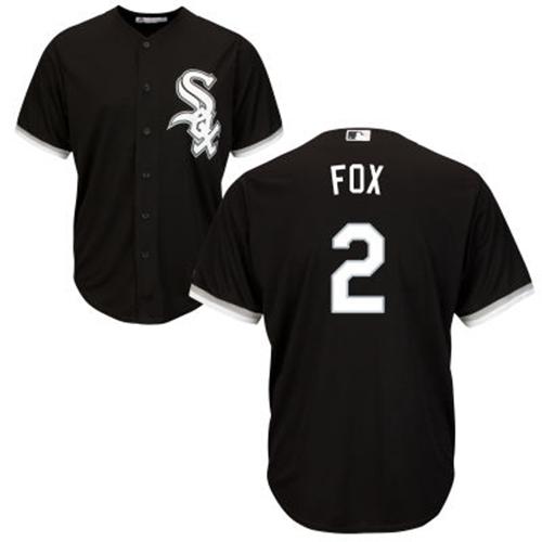 White Sox #2 Nellie Fox Black Alternate Cool Base Stitched Youth MLB Jersey - Click Image to Close